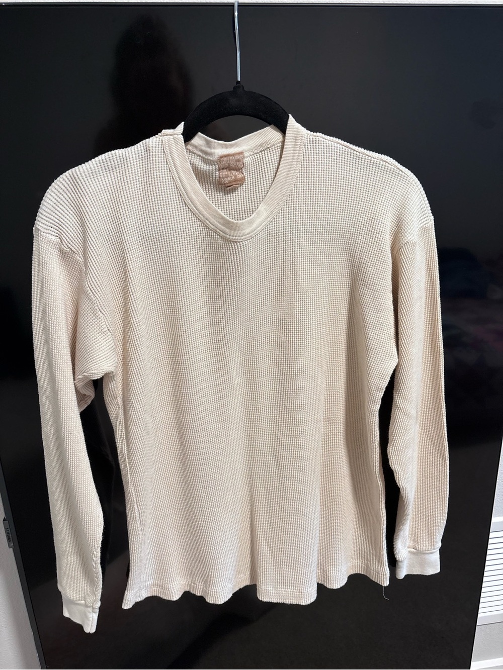Men's Cream Thermal Long-Sleeve Top Small NWOT